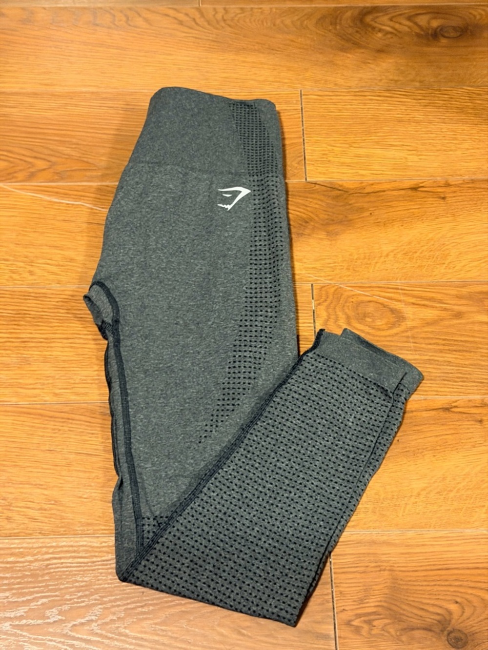 Gymshark Charcoal Seamless Leggings with Subtle Logo